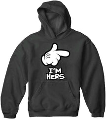Cartoon Hands I'm Hers Adult Hoodie