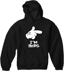 Cartoon Hands I'm Hers Adult Hoodie