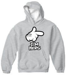 Cartoon Hands I'm Hers Adult Hoodie