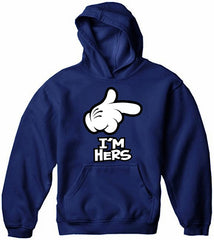 Cartoon Hands I'm Hers Adult Hoodie