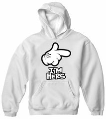 Cartoon Hands I'm Hers Adult Hoodie