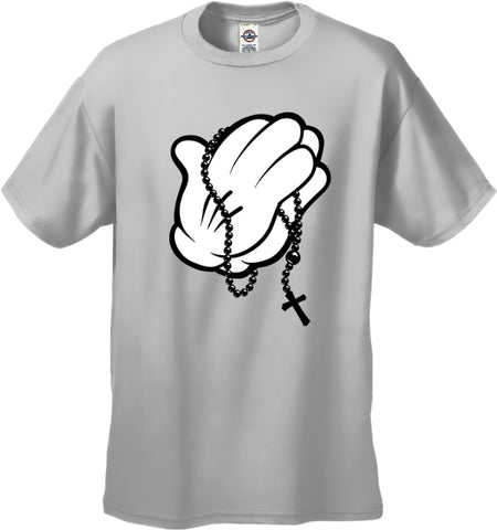 Cartoon Hands Praying Men's T-Shirt