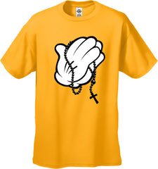 Cartoon Hands Praying Men's T-Shirt