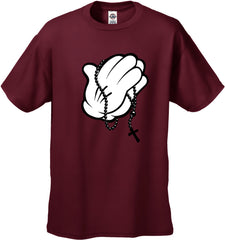 Cartoon Hands Praying Men's T-Shirt