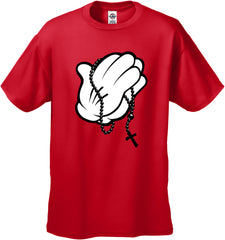 Cartoon Hands Praying Men's T-Shirt