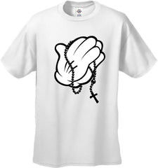 Cartoon Hands Praying Men's T-Shirt