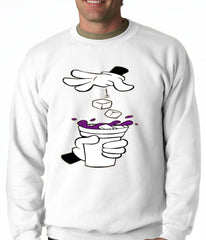 Cartoon Hands - Purple Drink Adult Crewneck