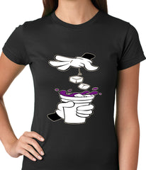 Cartoon Hands - Purple Drink Ladies T-shirt