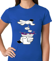 Cartoon Hands - Purple Drink Ladies T-shirt