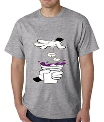 Cartoon Hands - Purple Drink Mens T-shirt