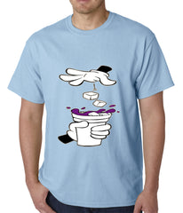 Cartoon Hands - Purple Drink Mens T-shirt