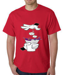 Cartoon Hands - Purple Drink Mens T-shirt