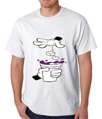 Cartoon Hands - Purple Drink Mens T-shirt