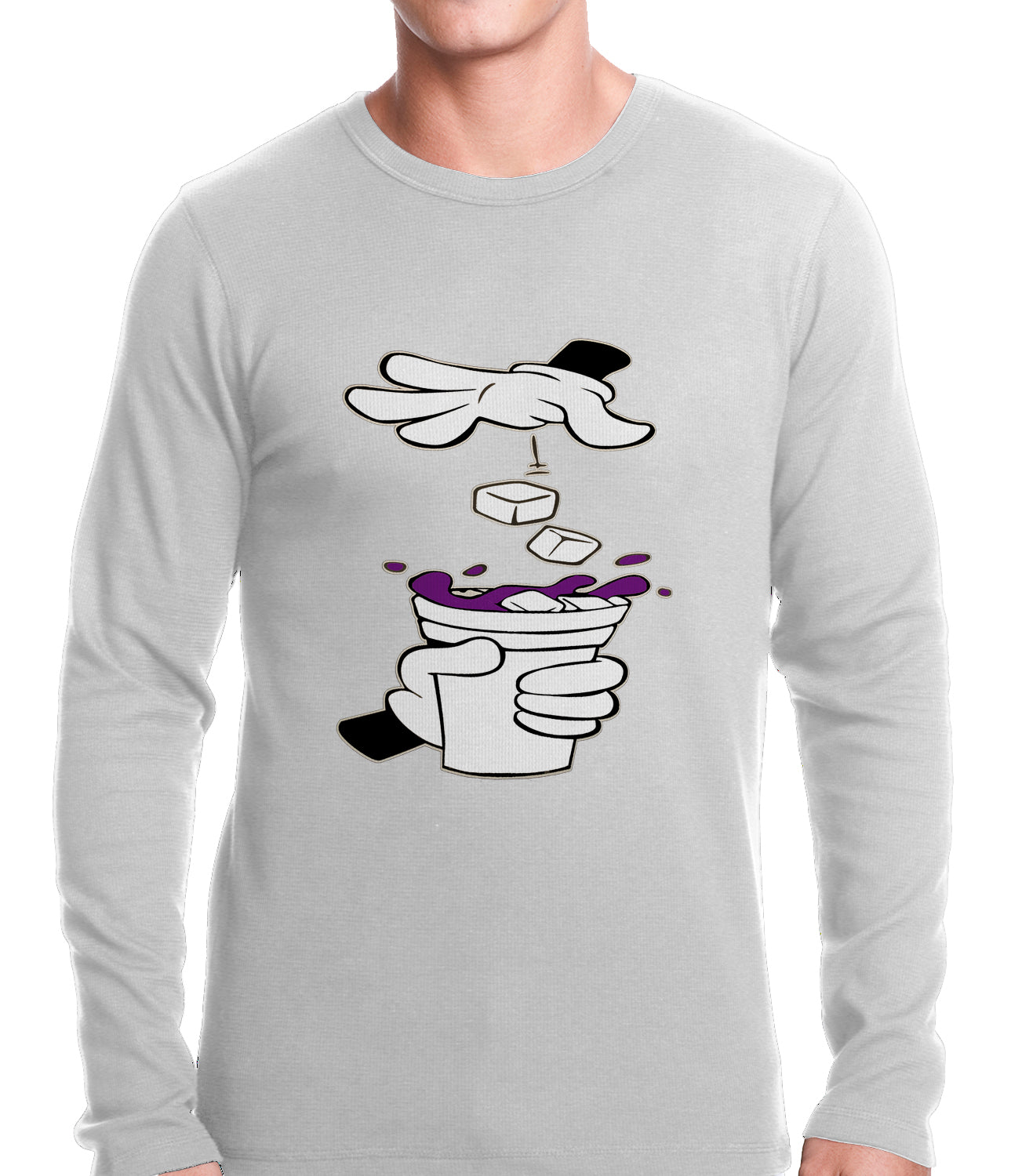 Cartoon Hands - Purple Drink Thermal Shirt