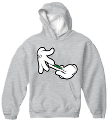 Cartoon Hands Roll A Joint Adult Hoodie