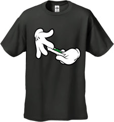 Cartoon Hands Roll A Joint Men's T-Shirt