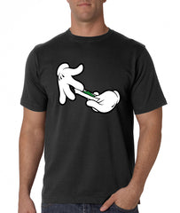 Cartoon Hands Roll A Joint Men's T-Shirt