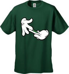 Cartoon Hands Roll A Joint Men's T-Shirt