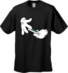 Cartoon Hands Roll A Joint Men's T-Shirt