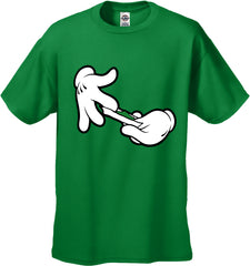 Cartoon Hands Roll A Joint Men's T-Shirt