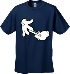 Cartoon Hands Roll A Joint Men's T-Shirt
