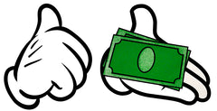 Cartoon Money Hands Adult Hoodie
