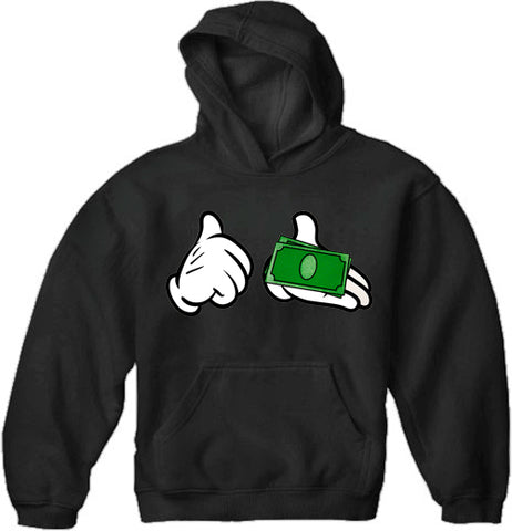 Cartoon Money Hands Adult Hoodie