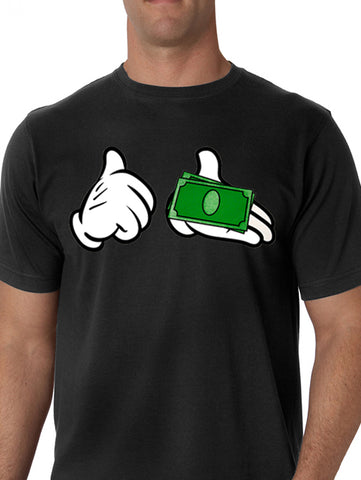 Cartoon Money Hands Men's T-Shirt 
