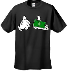 Cartoon Money Hands Men's T-Shirt