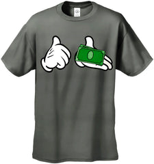 Cartoon Money Hands Men's T-Shirt