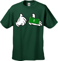 Cartoon Money Hands Men's T-Shirt