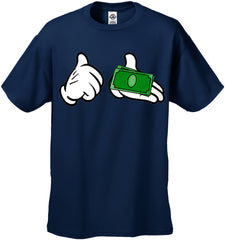 Cartoon Money Hands Men's T-Shirt