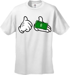 Cartoon Money Hands Men's T-Shirt