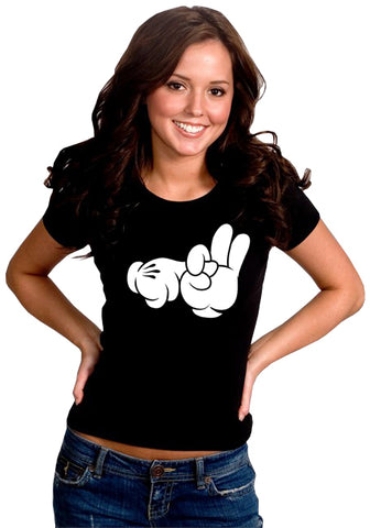 Cartoon Sex Hands Girl's T-Shirt