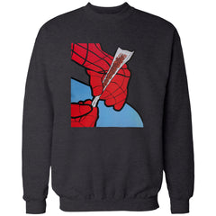 Cartoon Spider Hands Rolling Up Adult Crewneck