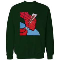 Cartoon Spider Hands Rolling Up Adult Crewneck