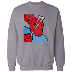 Cartoon Spider Hands Rolling Up Adult Crewneck