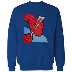 Cartoon Spider Hands Rolling Up Adult Crewneck