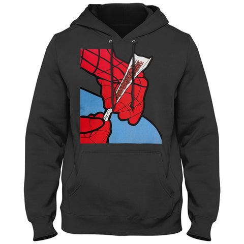 Cartoon Spider Hands Rolling Up Adult Hoodie