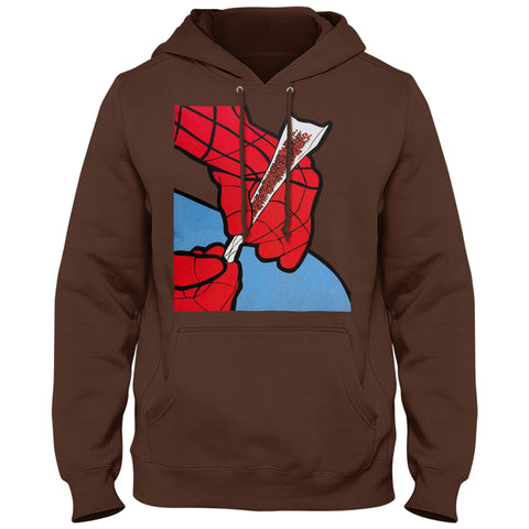 Cartoon Spider Hands Rolling Up Adult Hoodie