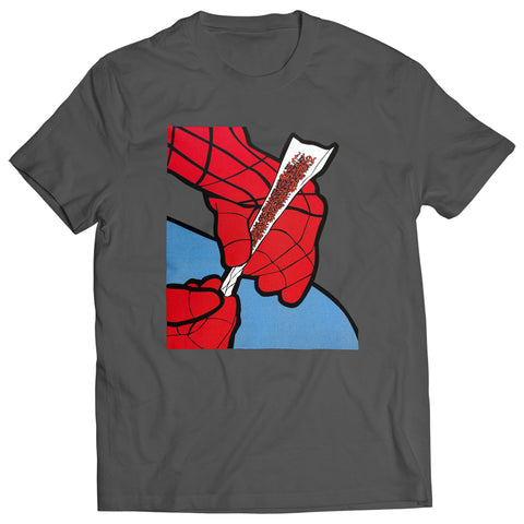 Cartoon Spider Hands Rolling Up Mens T-shirt