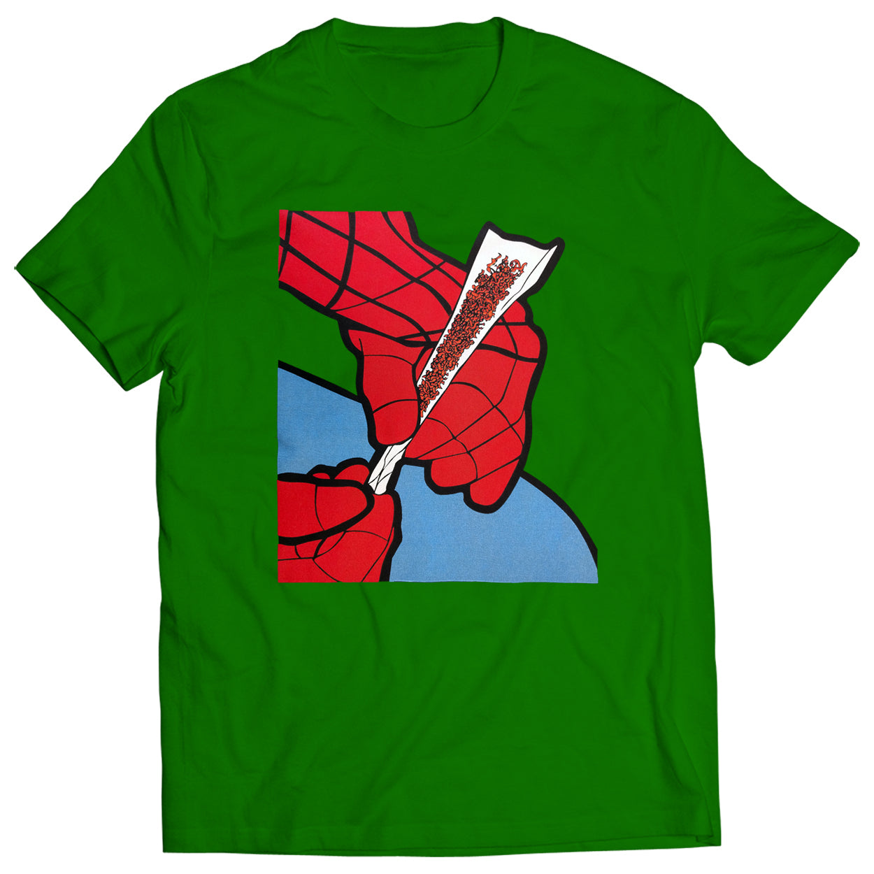 Cartoon Spider Hands Rolling Up Mens T-shirt