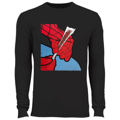 Cartoon Spider Hands Rolling Up Thermal Shirt