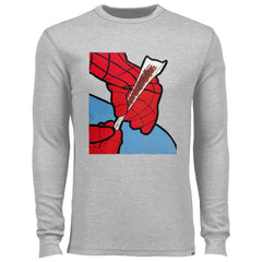 Cartoon Spider Hands Rolling Up Thermal Shirt