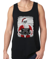 Santa Mug Shot Funny Tank Top