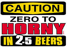 Caution Zero To Horny T-Shirt