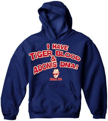 Charlie Says T-Shirts - I Have Tiger Blood! Hoodie Navy Blue