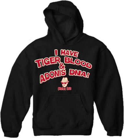 Charlie Says T-Shirts - I Have Tiger Blood! Hoodie Black