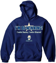 Charlie Says T-Shirts - I'm Bi-Winning! Hoodie Navy Blue