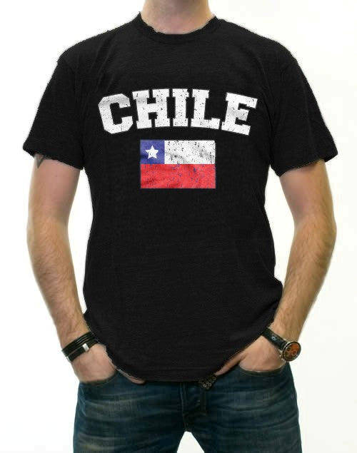 Chile Vintage Flag International Mens T-Shirt